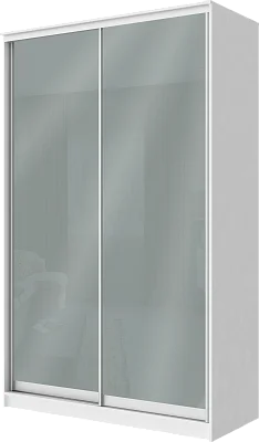 картинка 2-х дверный шкаф купе с цветной пленкой Средне-Серый №074 2300 1682 620 от магазина КУПИ КУПЕ